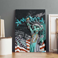 Street Art Liberty Canvas Wall Art with Graffiti Print and Cartoon Statue of Liberty - Wonder Print Shop