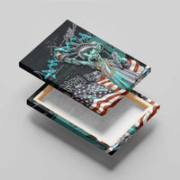 Street Art Liberty Canvas Wall Art with Graffiti Print and Cartoon Statue of Liberty - Wonder Print Shop