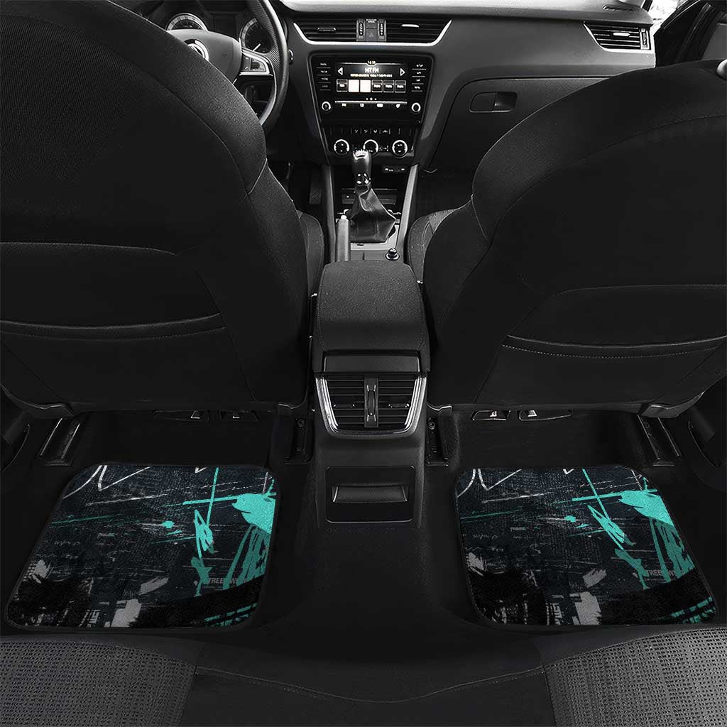 Street Art Liberty Car Mats with Graffiti Print and Cartoon Statue of Liberty - Wonder Print Shop