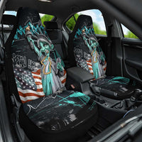 Street Art Liberty Car Seat Cover with Graffiti Print and Cartoon Statue of Liberty - Wonder Print Shop