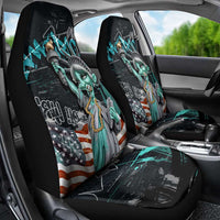 Street Art Liberty Car Seat Cover with Graffiti Print and Cartoon Statue of Liberty - Wonder Print Shop