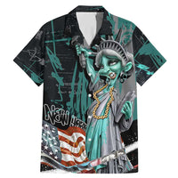 Street Art Liberty Family Matching Mermaid Dress and Hawaiian Shirt with Graffiti Print and Cartoon Statue of Liberty - Wonder Print Shop
