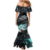 Street Art Liberty Family Matching Mermaid Dress and Hawaiian Shirt with Graffiti Print and Cartoon Statue of Liberty - Wonder Print Shop