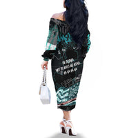 Street Art Liberty Family Matching Off The Shoulder Long Sleeve Dress and Hawaiian Shirt with Graffiti Print and Cartoon Statue of Liberty - Wonder Print Shop