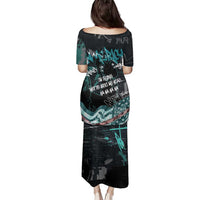 Street Art Liberty Family Matching Puletasi and Hawaiian Shirt with Graffiti Print and Cartoon Statue of Liberty - Wonder Print Shop