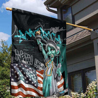 Street Art Liberty Garden Flag with Graffiti Print and Cartoon Statue of Liberty - Wonder Print Shop
