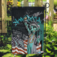Street Art Liberty Garden Flag with Graffiti Print and Cartoon Statue of Liberty - Wonder Print Shop