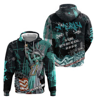 Street Art Liberty Hoodie with Graffiti Print and Cartoon Statue of Liberty - Wonder Print Shop