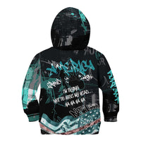 Street Art Liberty Kid Hoodie with Graffiti Print and Cartoon Statue of Liberty - Wonder Print Shop