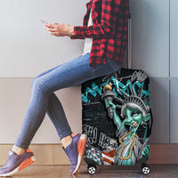 Street Art Liberty Luggage Cover with Graffiti Print and Cartoon Statue of Liberty - Wonder Print Shop