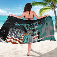 Street Art Liberty Sarong with Graffiti Print and Cartoon Statue of Liberty - Wonder Print Shop