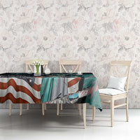 Street Art Liberty Tablecloth with Graffiti Print and Cartoon Statue of Liberty - Wonder Print Shop