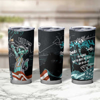 Street Art Liberty Tumbler Cup with Graffiti Print and Cartoon Statue of Liberty - Wonder Print Shop
