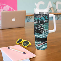Street Art Liberty Tumbler With Handle with Graffiti Print and Cartoon Statue of Liberty - Wonder Print Shop
