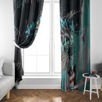 Street Art Liberty Window Curtain with Graffiti Print and Cartoon Statue of Liberty - Wonder Print Shop