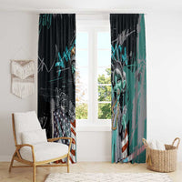 Street Art Liberty Window Curtain with Graffiti Print and Cartoon Statue of Liberty - Wonder Print Shop