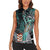 Street Art Liberty Women Sleeveless Polo Shirt with Graffiti Print and Cartoon Statue of Liberty - Wonder Print Shop