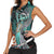 Street Art Liberty Women Sleeveless Polo Shirt with Graffiti Print and Cartoon Statue of Liberty - Wonder Print Shop