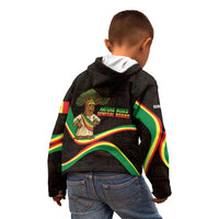 Senegal Tribal Pattern Kid Hoodie Baobab Character and Red Yellow Green Flag Theme Design - Wonder Print Shop