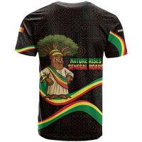 Senegal Tribal Pattern T Shirt Baobab Character and Red Yellow Green Flag Theme Design - Wonder Print Shop