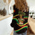 Senegal Tribal Pattern Women Casual Shirt Baobab Character and Red Yellow Green Flag Theme Design - Wonder Print Shop