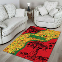 Senegal Area Rug with Baobab Tree and African Tribal Pattern Design - Wonder Print Shop