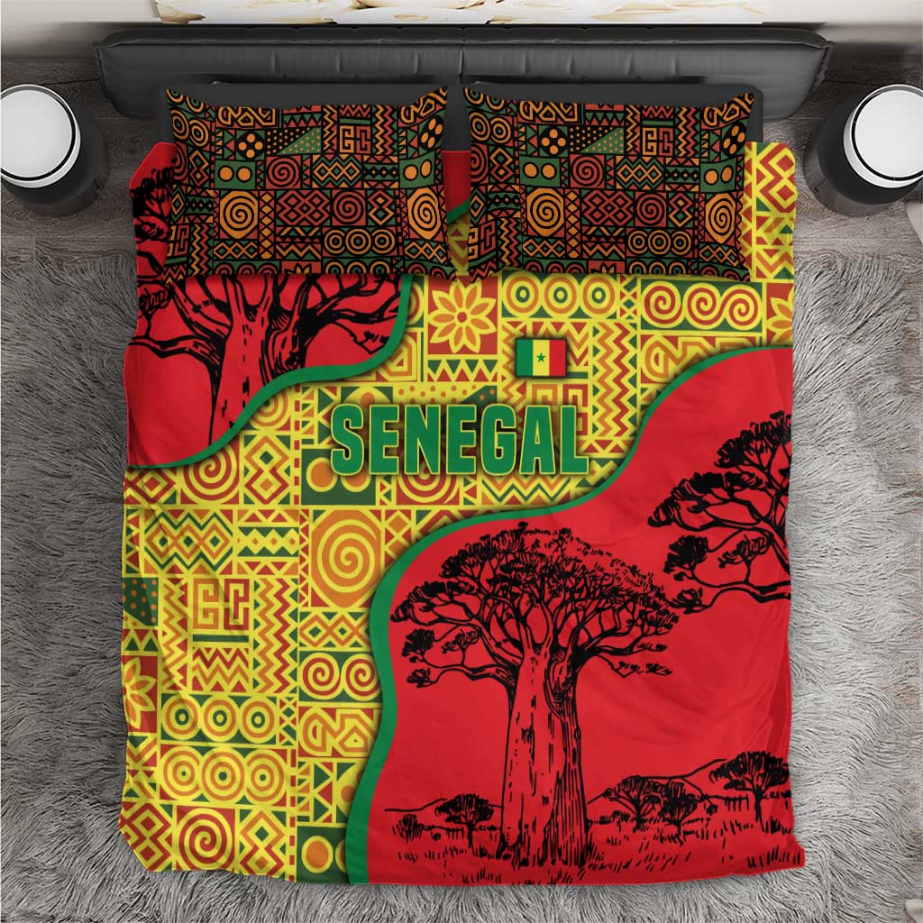 Senegal Bedding Set with Baobab Tree and African Tribal Pattern Design - Wonder Print Shop