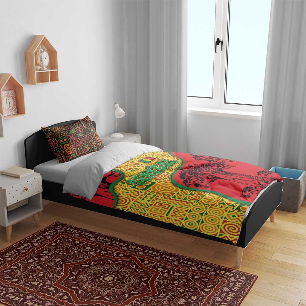 Senegal Bedding Set with Baobab Tree and African Tribal Pattern Design - Wonder Print Shop