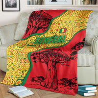 Senegal Blanket with Baobab Tree and African Tribal Pattern Design - Wonder Print Shop