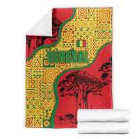 Senegal Blanket with Baobab Tree and African Tribal Pattern Design - Wonder Print Shop