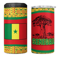 Senegal 4 in 1 Can Cooler Tumbler with Baobab Tree and African Tribal Pattern Design - Wonder Print Shop