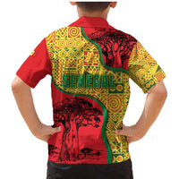Senegal Family Matching Mermaid Dress and Hawaiian Shirt with Baobab Tree and African Tribal Pattern Design - Wonder Print Shop