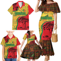 Senegal Family Matching Mermaid Dress and Hawaiian Shirt with Baobab Tree and African Tribal Pattern Design - Wonder Print Shop