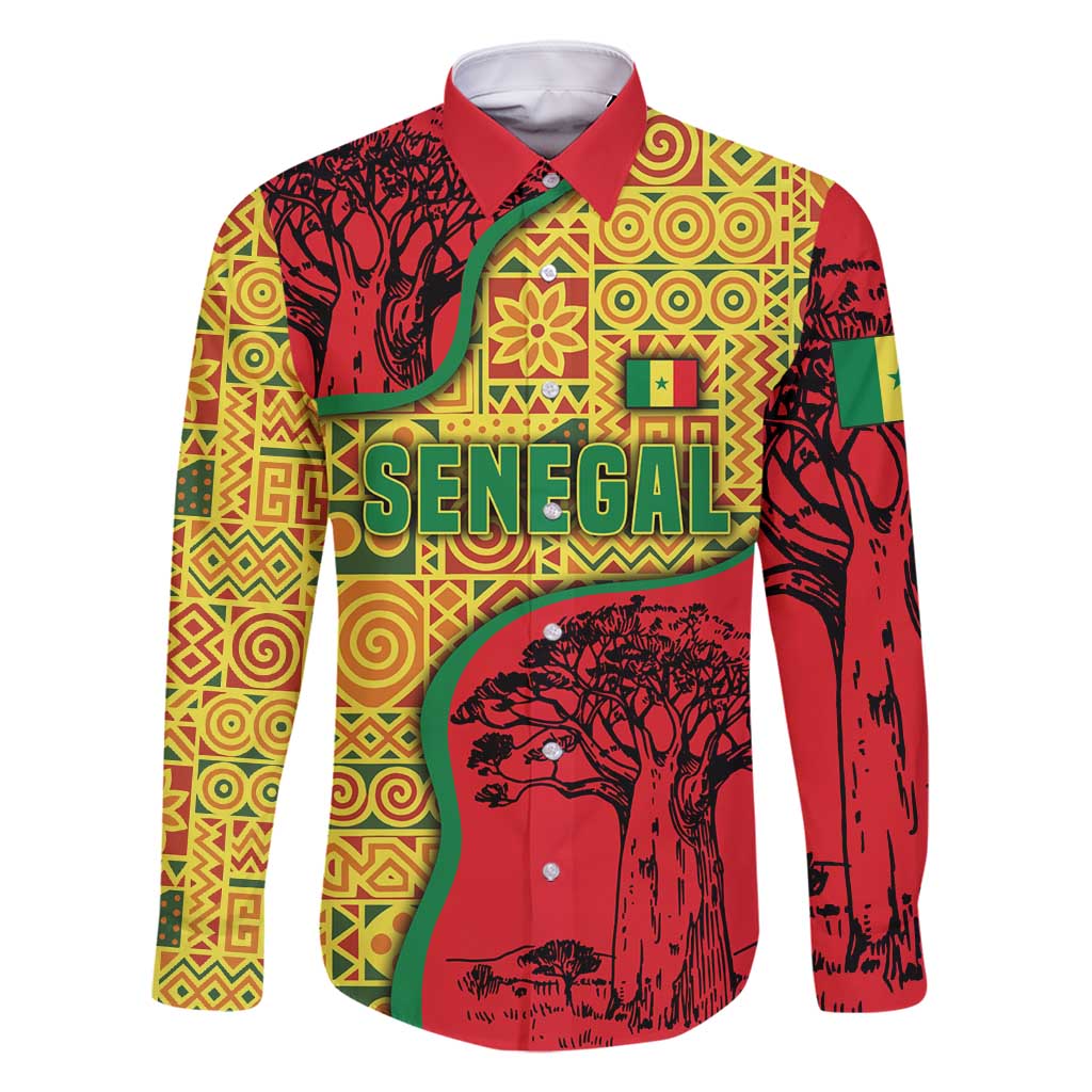 Senegal Family Matching Mermaid Dress and Hawaiian Shirt with Baobab Tree and African Tribal Pattern Design - Wonder Print Shop