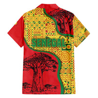Senegal Family Matching Off The Shoulder Long Sleeve Dress and Hawaiian Shirt with Baobab Tree and African Tribal Pattern Design - Wonder Print Shop