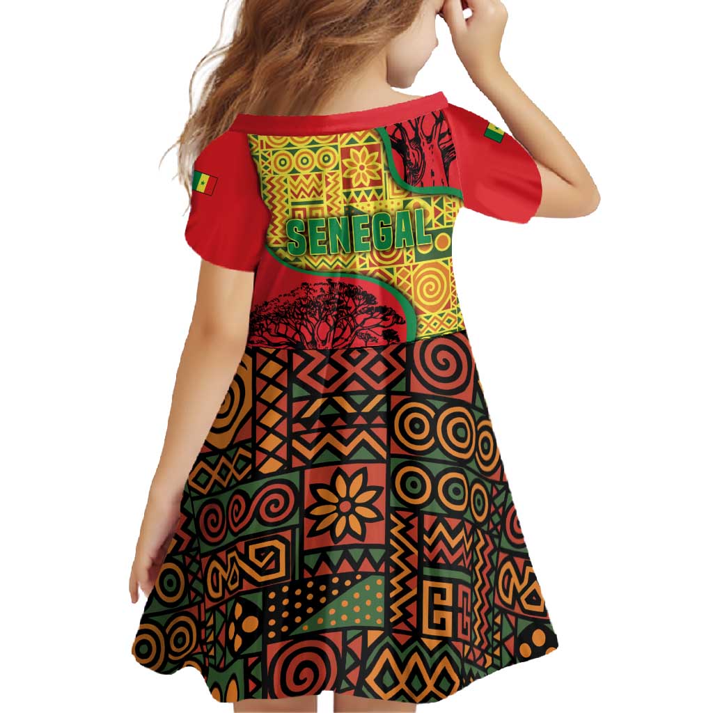 Senegal Family Matching Off Shoulder Maxi Dress and Hawaiian Shirt with Baobab Tree and African Tribal Pattern Design - Wonder Print Shop