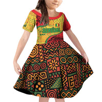 Senegal Family Matching Off Shoulder Short Dress and Hawaiian Shirt with Baobab Tree and African Tribal Pattern Design - Wonder Print Shop