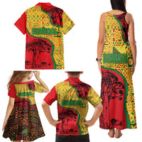 Senegal Family Matching Tank Maxi Dress and Hawaiian Shirt with Baobab Tree and African Tribal Pattern Design - Wonder Print Shop