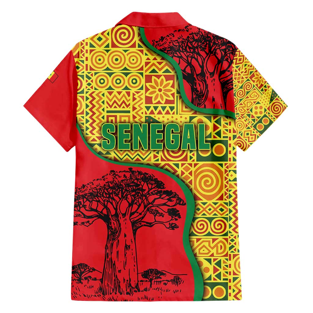Senegal Hawaiian Shirt with Baobab Tree and African Tribal Pattern Design - Wonder Print Shop