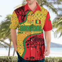 Senegal Hawaiian Shirt with Baobab Tree and African Tribal Pattern Design - Wonder Print Shop
