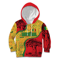 Senegal Kid Hoodie with Baobab Tree and African Tribal Pattern Design - Wonder Print Shop