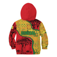 Senegal Kid Hoodie with Baobab Tree and African Tribal Pattern Design - Wonder Print Shop
