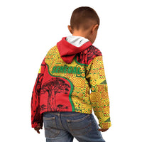 Senegal Kid Hoodie with Baobab Tree and African Tribal Pattern Design - Wonder Print Shop