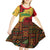 Senegal Kid Short Sleeve Dress with Baobab Tree and African Tribal Pattern Design - Wonder Print Shop