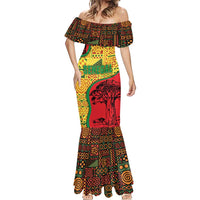 Senegal Mermaid Dress with Baobab Tree and African Tribal Pattern Design - Wonder Print Shop