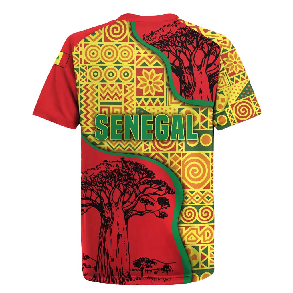 Senegal Rugby Jersey with Baobab Tree and African Tribal Pattern Design - Wonder Print Shop