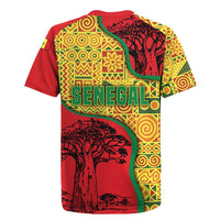 Senegal Rugby Jersey with Baobab Tree and African Tribal Pattern Design - Wonder Print Shop