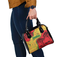 Senegal Shoulder Handbag with Baobab Tree and African Tribal Pattern Design - Wonder Print Shop