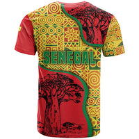 Senegal T Shirt with Baobab Tree and African Tribal Pattern Design - Wonder Print Shop