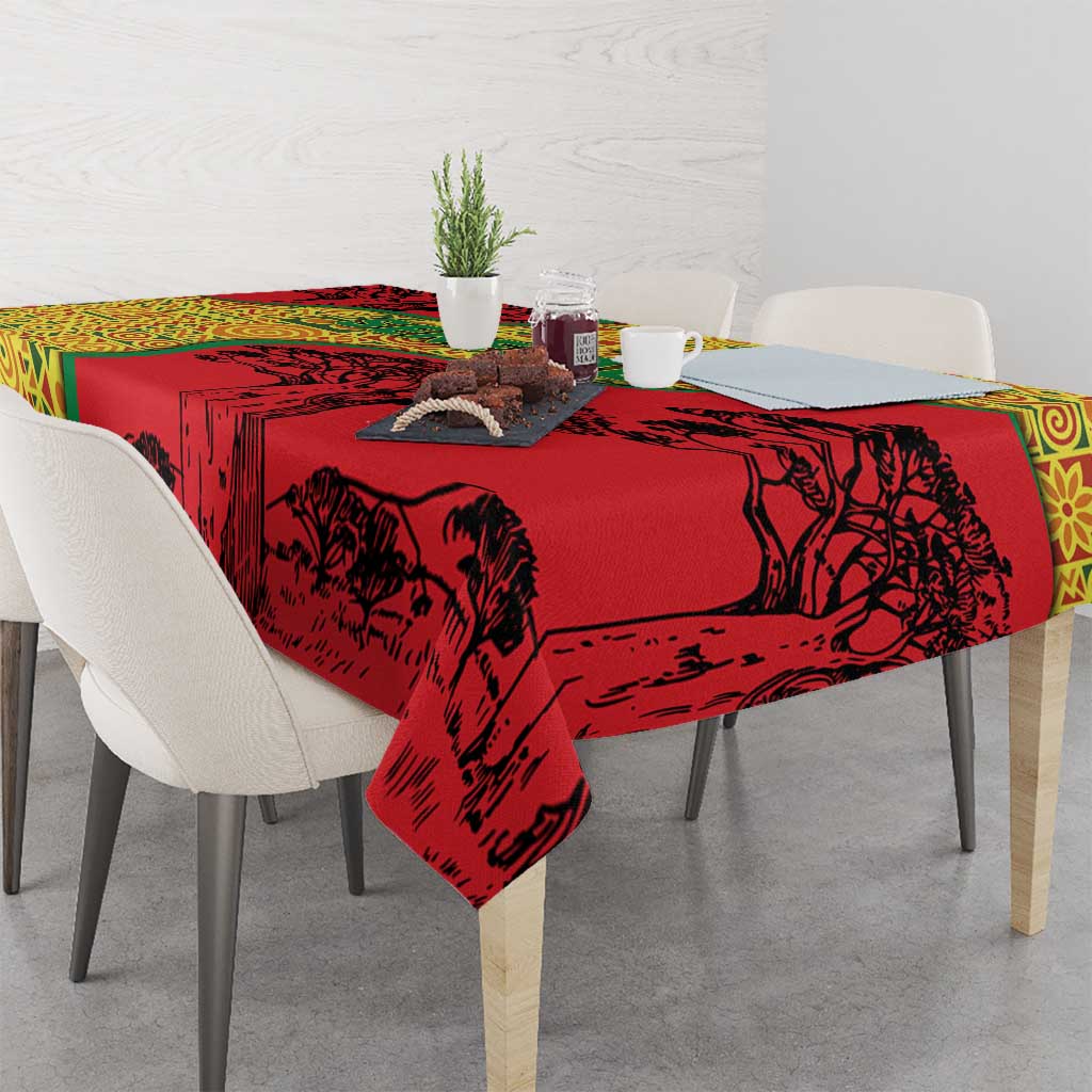 Senegal Tablecloth with Baobab Tree and African Tribal Pattern Design - Wonder Print Shop